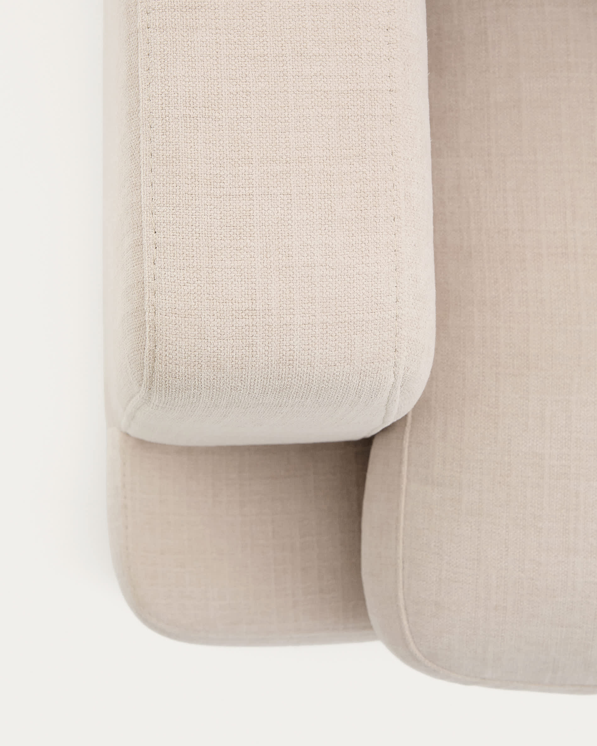Gala 4-seater beige chenille sofa FSC Mix Credit 300cm