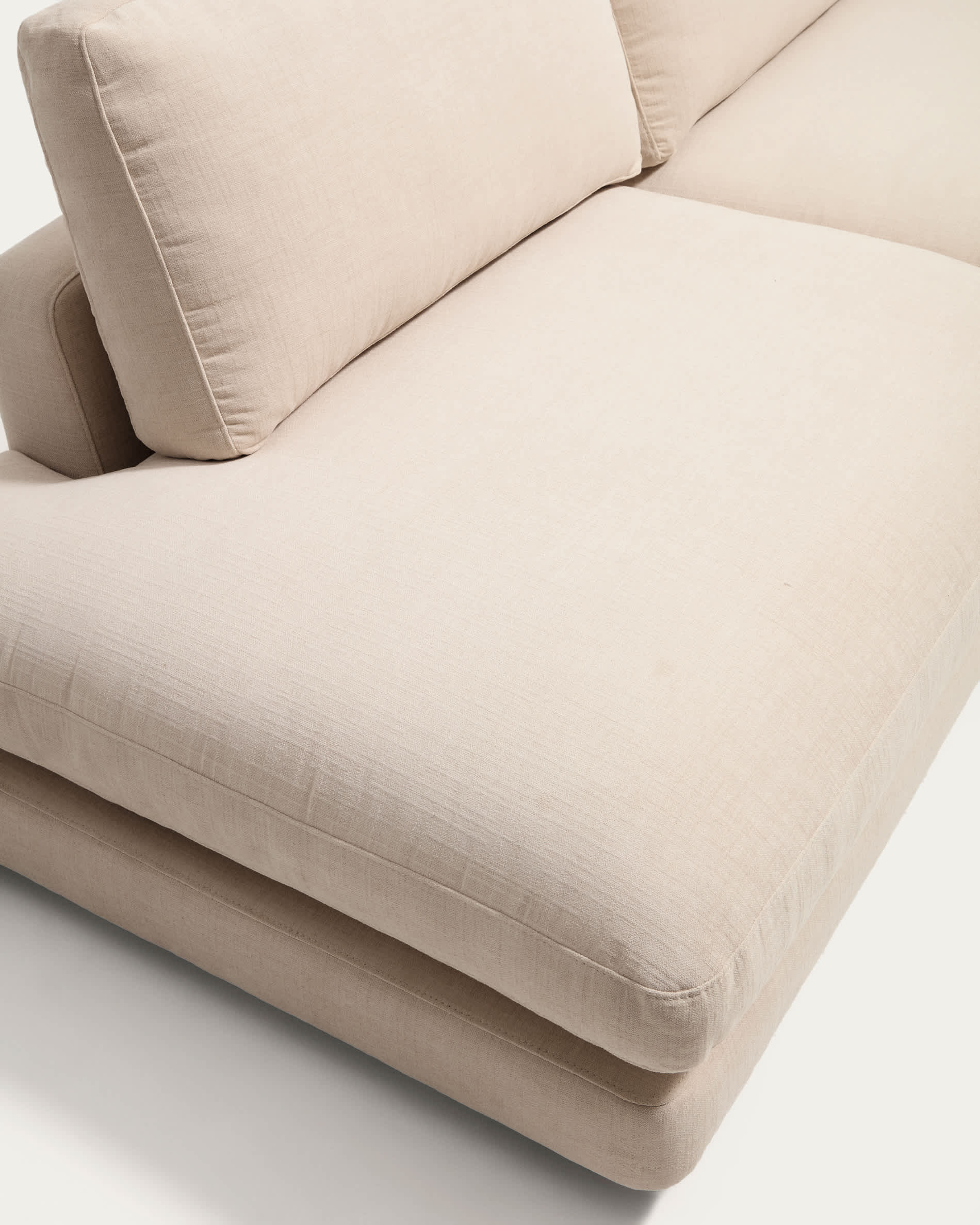 Gala 3-seater modular sofa in beige chenille, FSC Mix Credit, 240 cm
