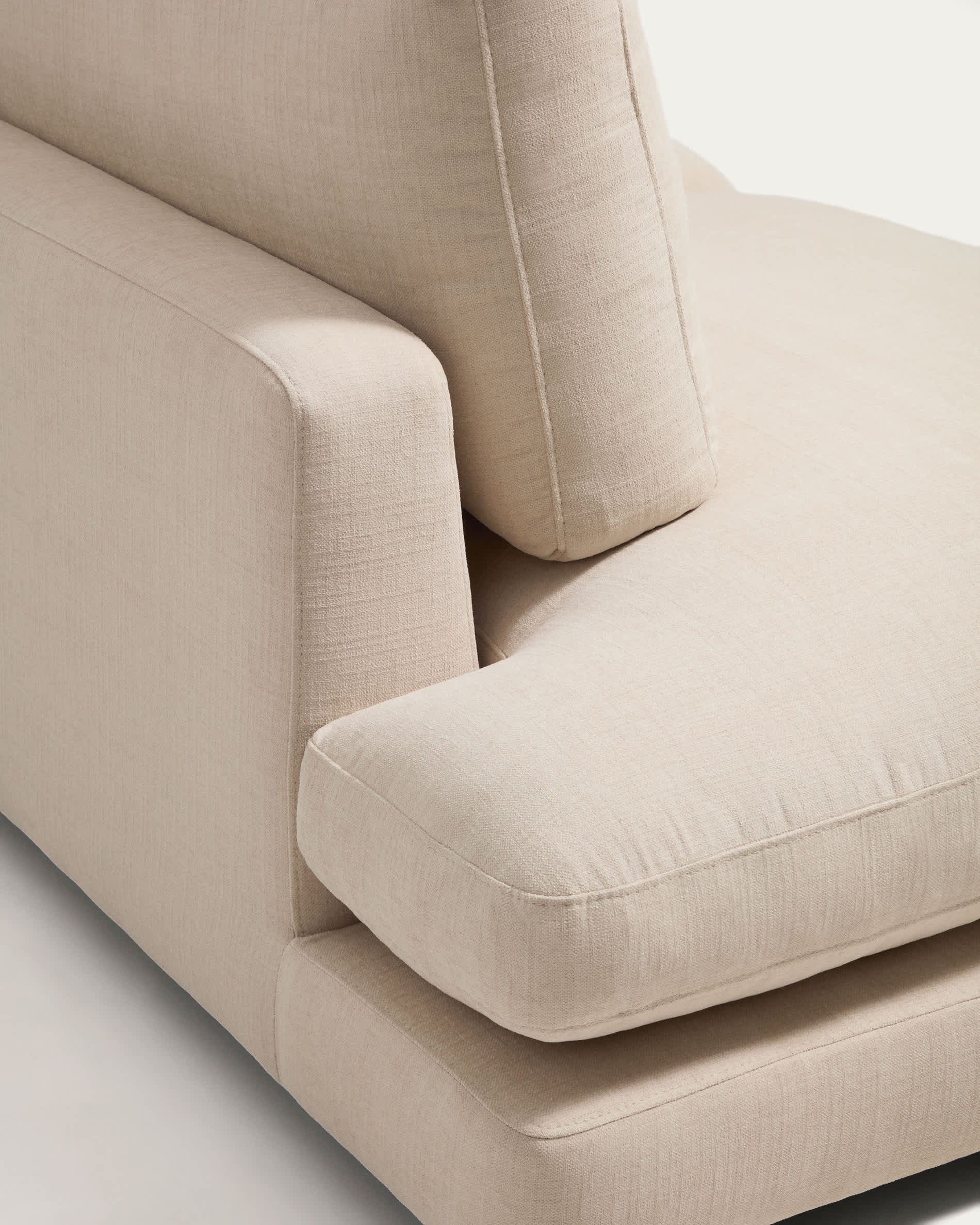 Gala 4-seater modular sofa in beige chenille FSC Mix Credit 330cm