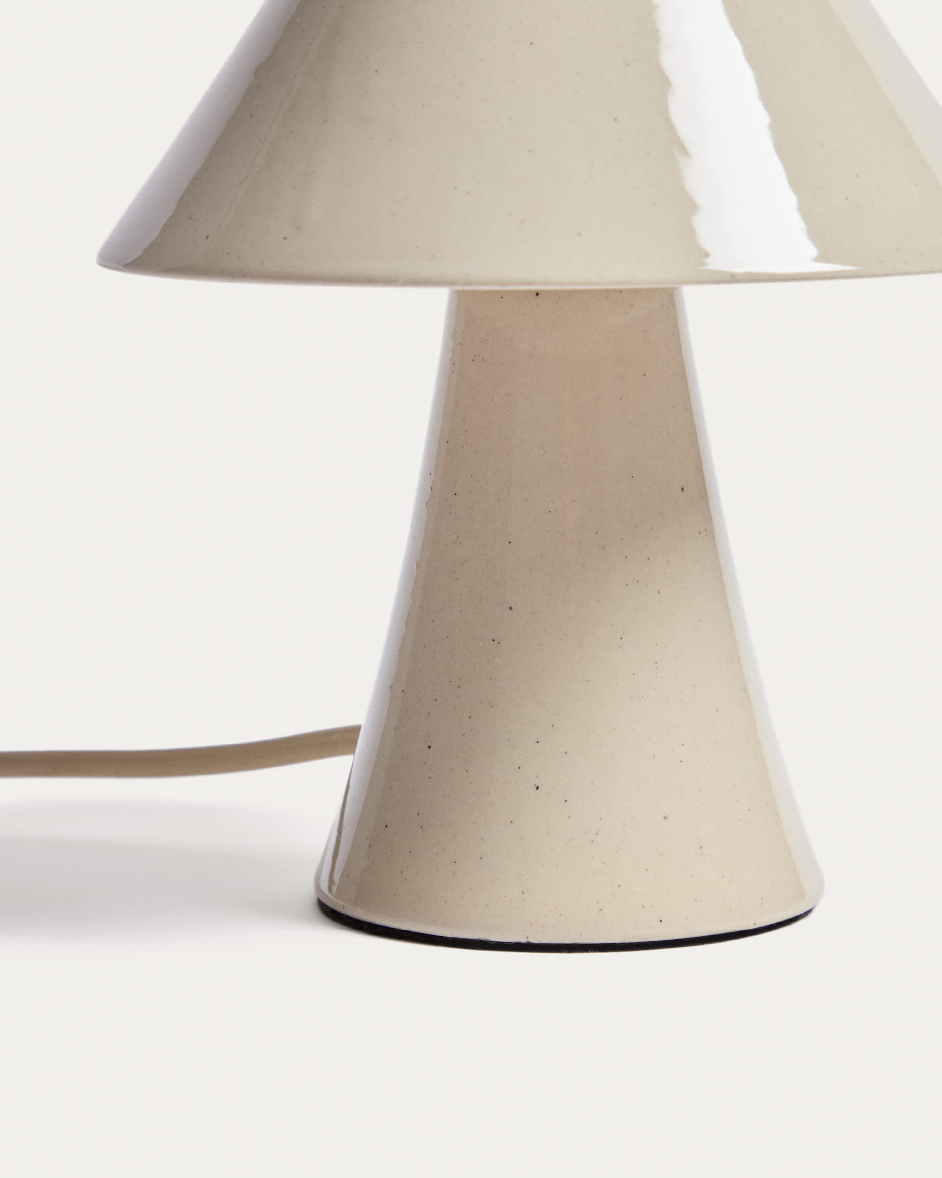 Ceren beige ceramic table lamp 21 cm