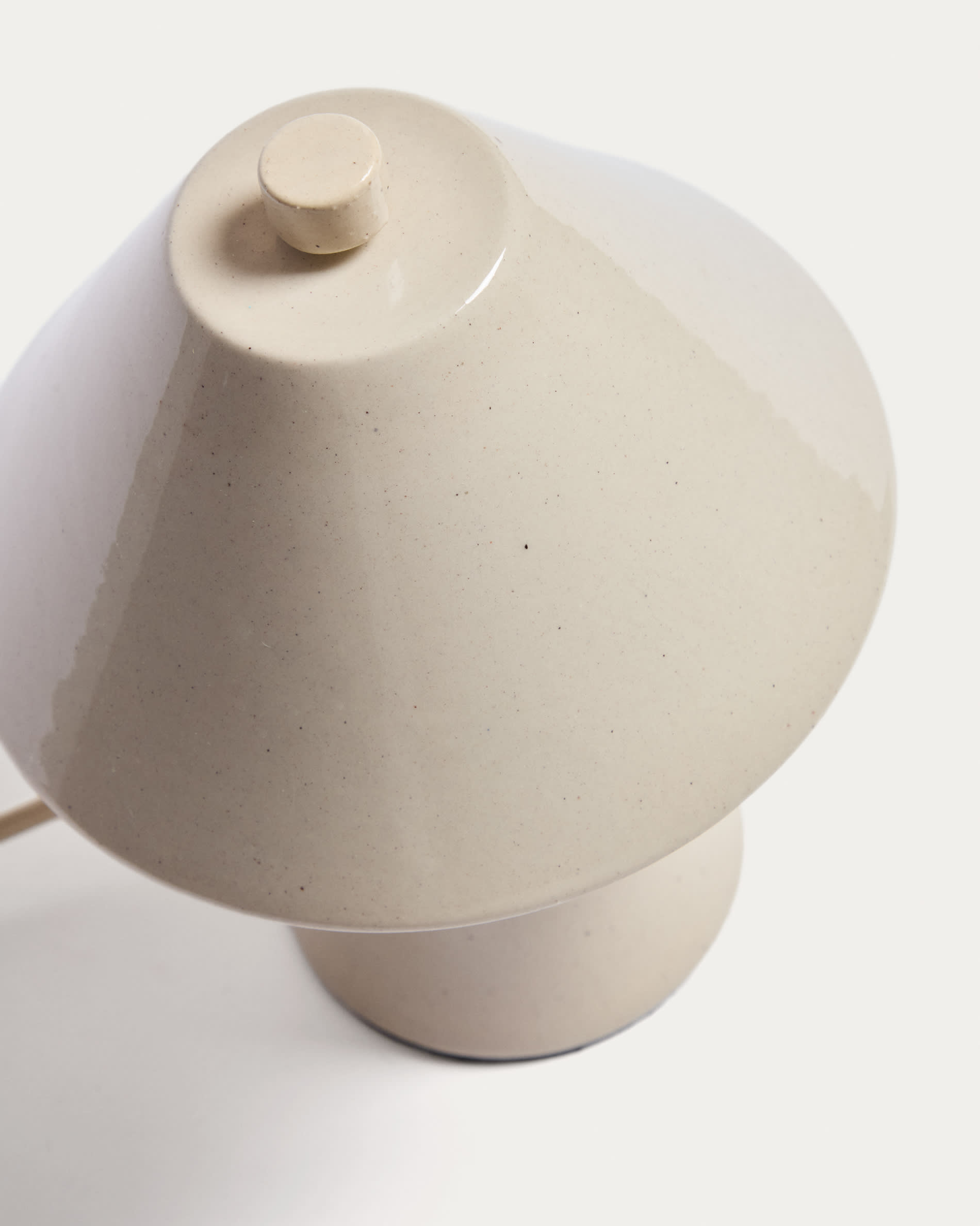 Ceren beige ceramic table lamp 21 cm