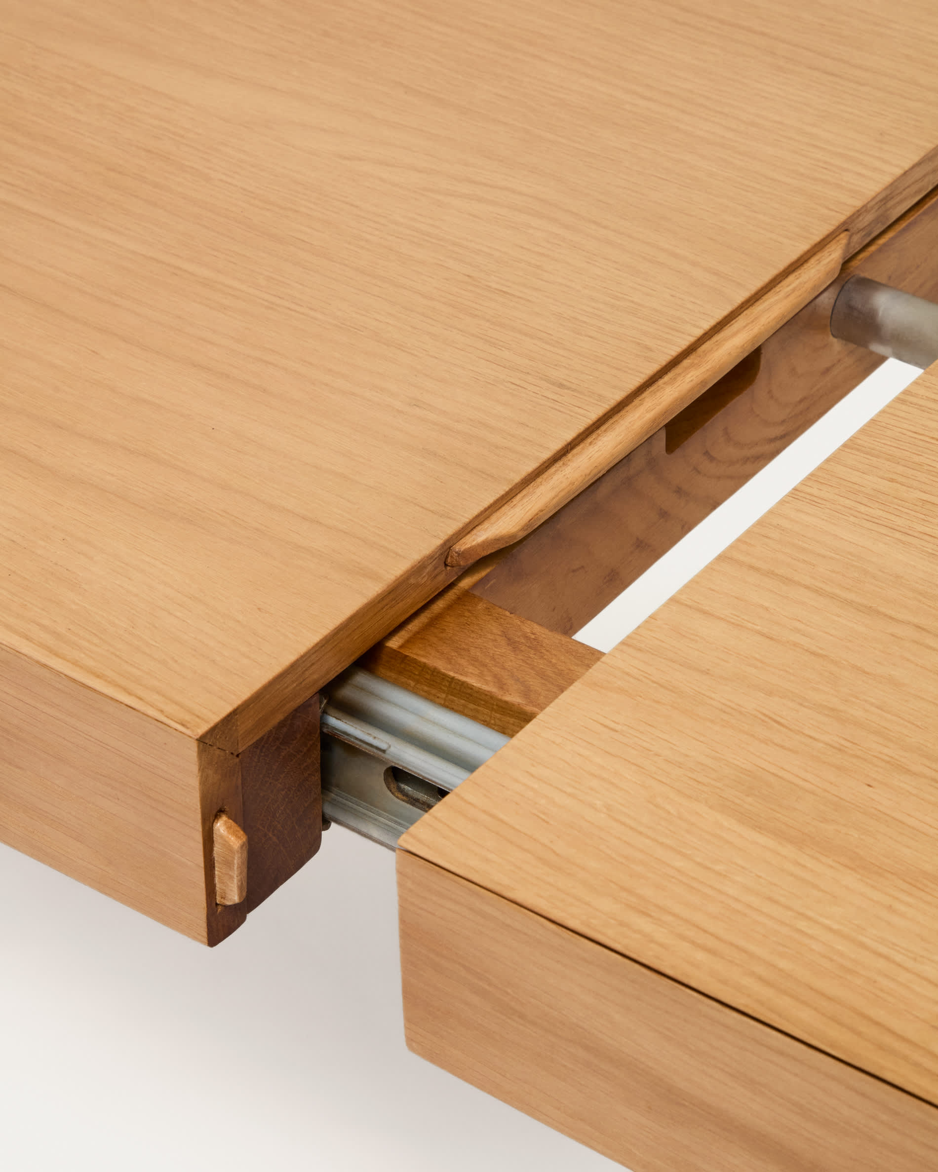 Erisia extendable table in solid oak wood with a natural tone finish 180 (230) x 90 cm FSC 100%