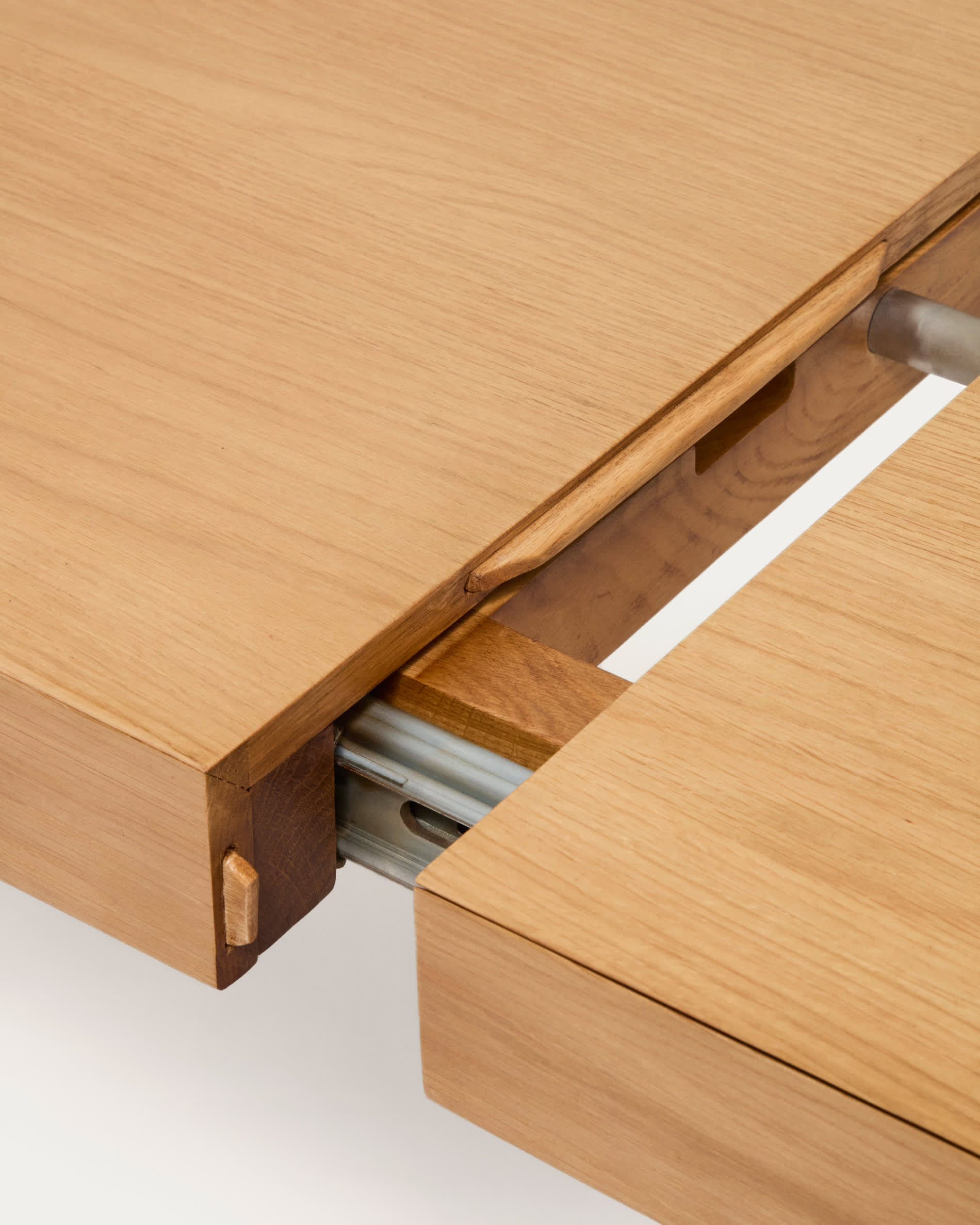 Erisia extendable table in solid oak wood with a natural tone finish 200 (280) x 100 cm FSC 100%