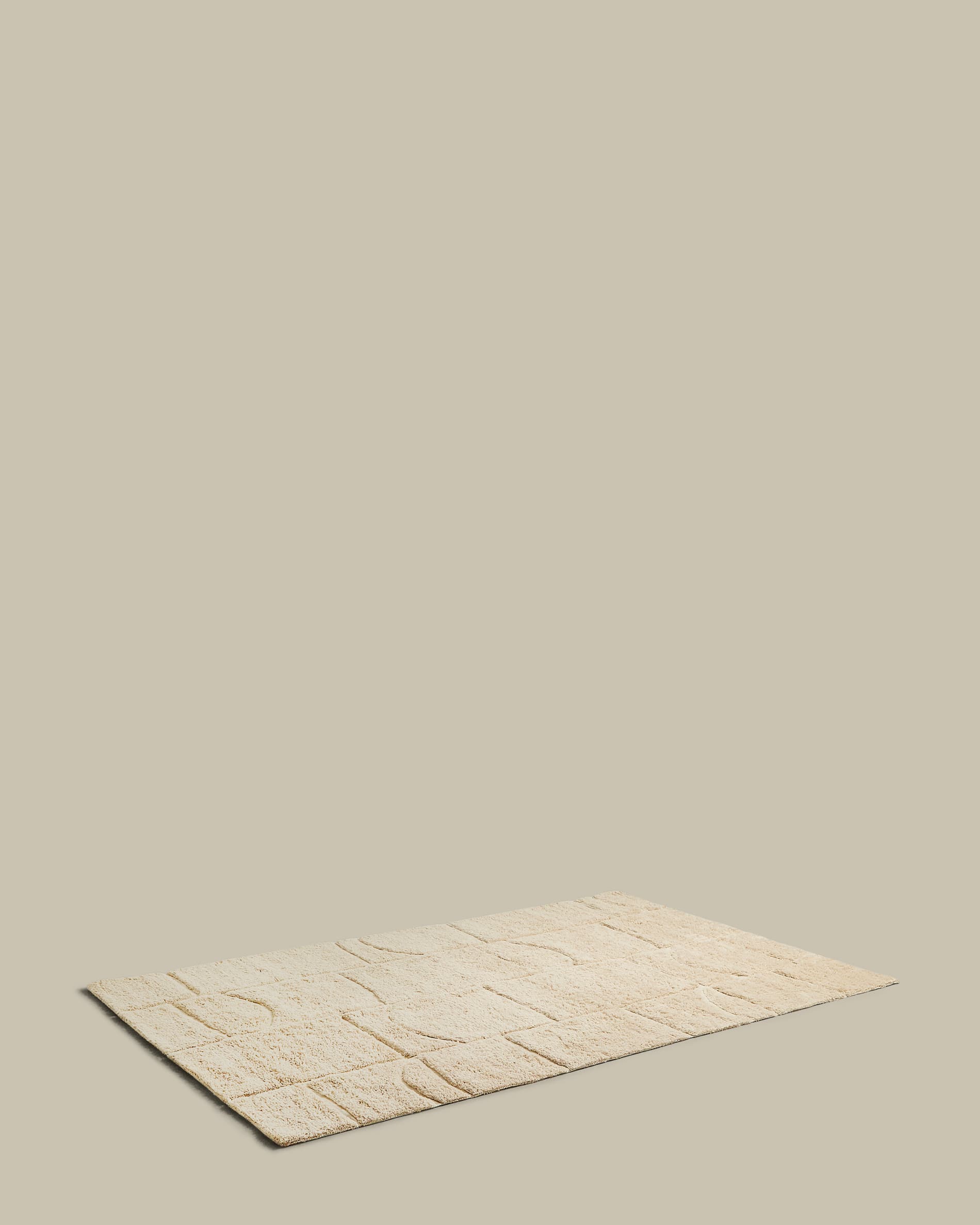 Nak ecru wool jacquard rug, 200 x 300 cm