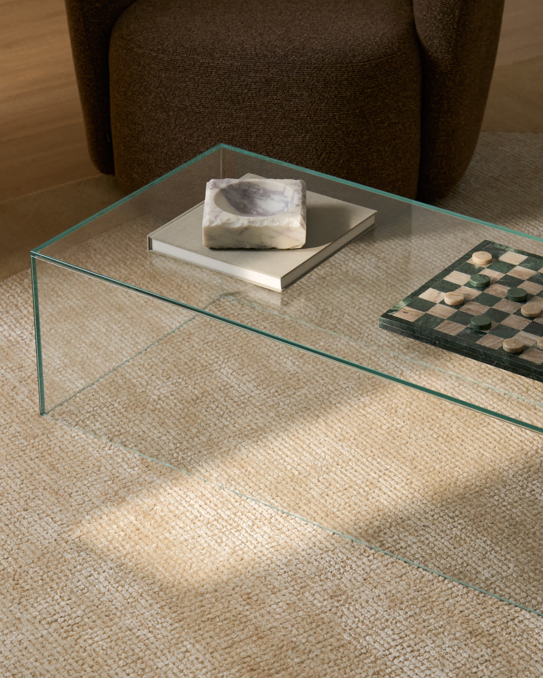 Table basse Orlia en verre trempé transparent — Kave Home