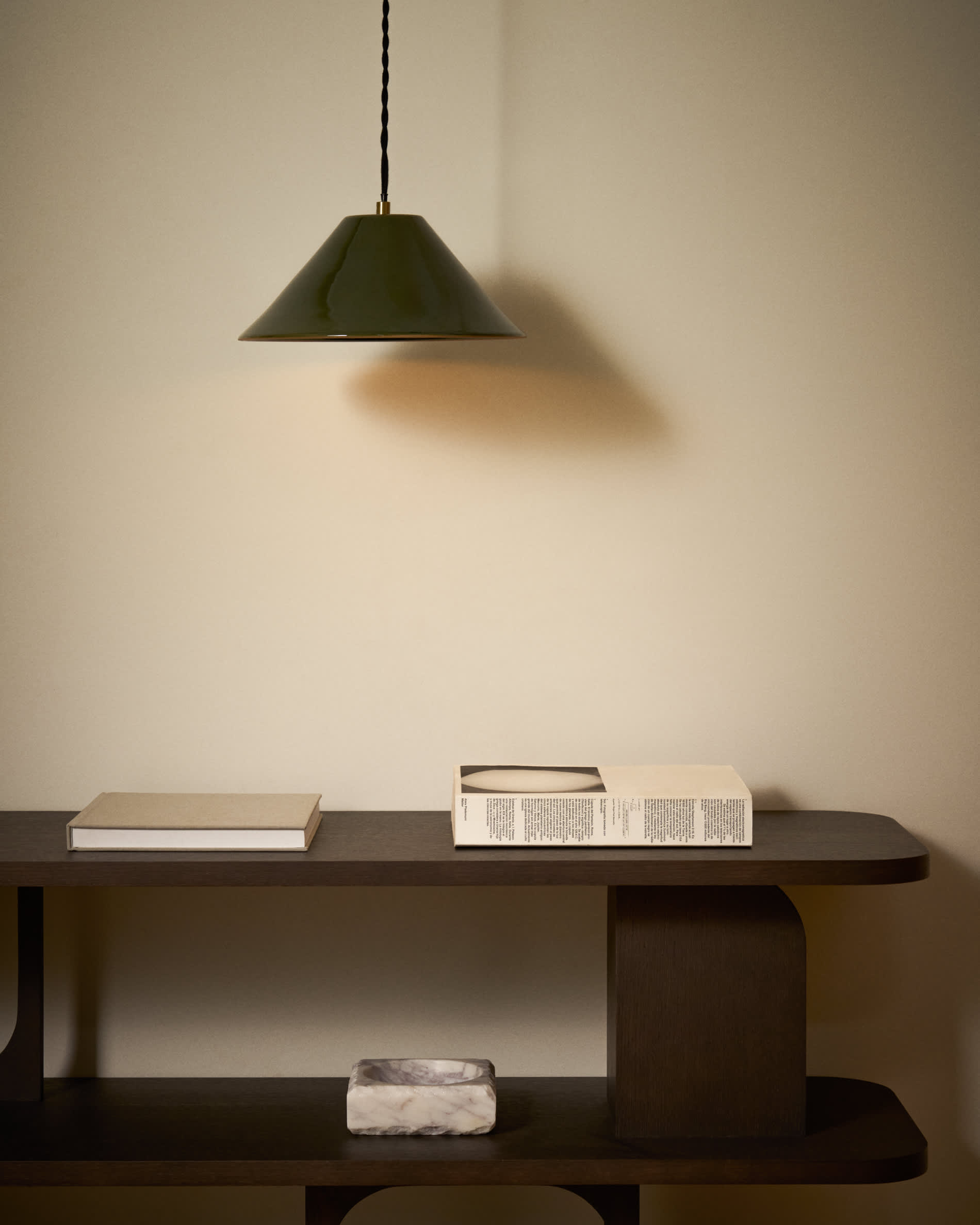 Luminaire de plafond Ceren en céramique verte — Kave Home