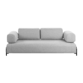 Compo 3-seater sofa with armrests black 232 x 98 cm