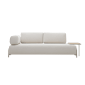 Compo 3-seater sofa large tray grey 252 x 98 cm