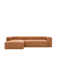 Leatherblok 3 seaterchaise longue left 300 x 174 cm