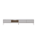 Vedrana TV stand in white lacquering, 195 x 35 cm