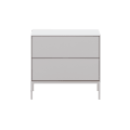 Vedrana bedside table in white lacquering, 60 x 55 cm