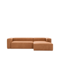 Leatherblok 2 seater chaise longue right 240 x 174 cm