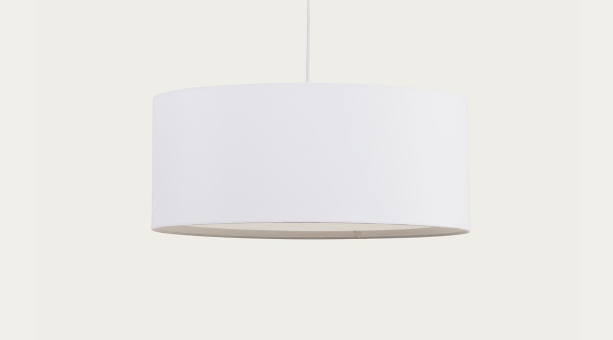 White Santana ceiling light shade with white diffuser Ø 50 cm | Kave Home®