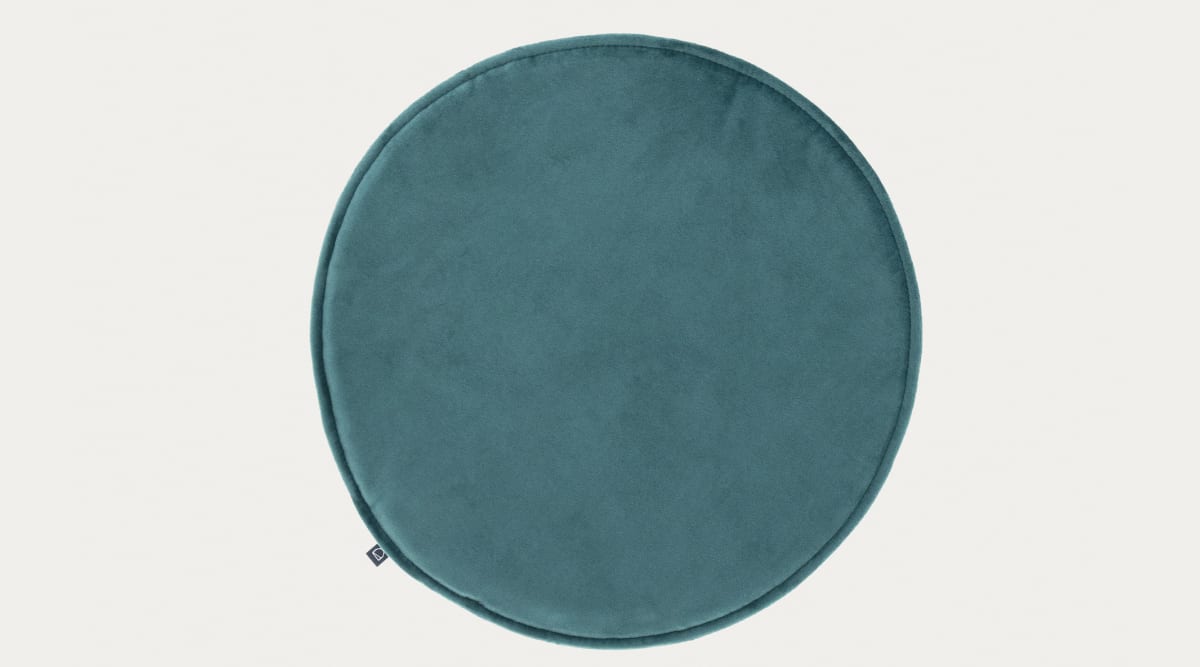 Homey Cozy Federa Per Cuscino In Velluto Turchese 50x50 Cm - Motivo Floreale Oceano, Solo Federa Con Cerniera