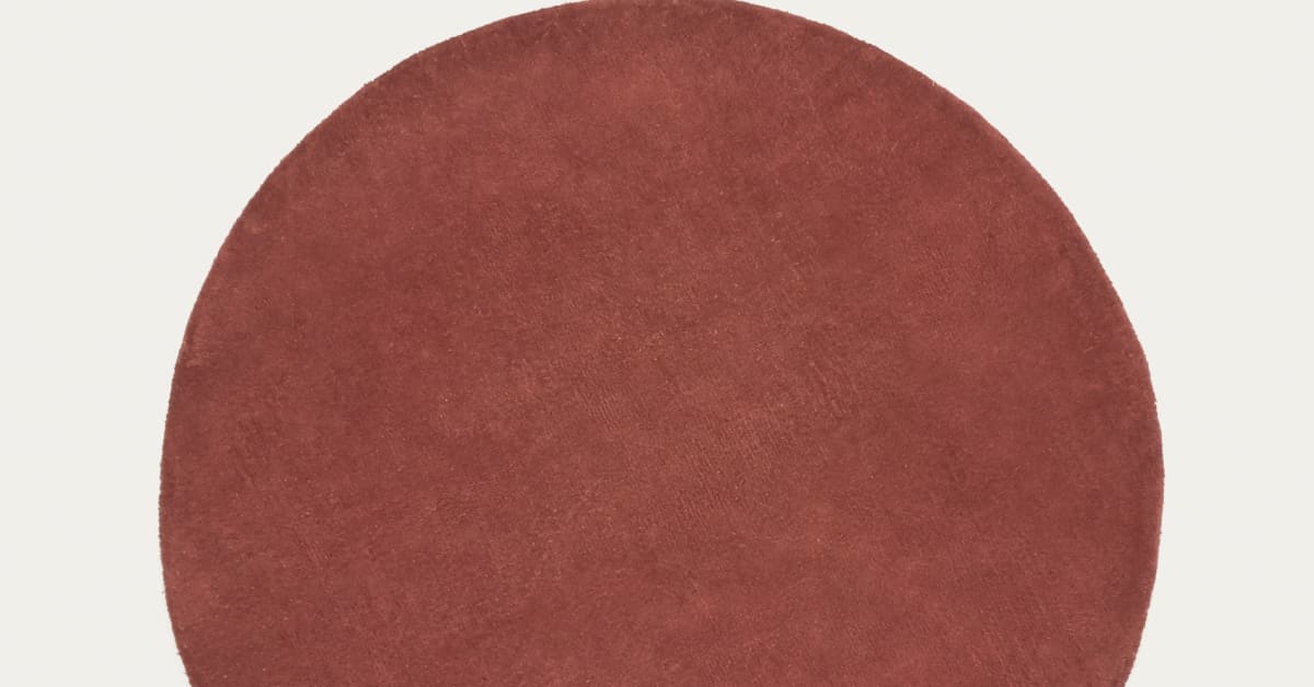 Round Maroon Rug Daianna round rug 100% maroon cotton Ø 120 cm | Kave Home Finland