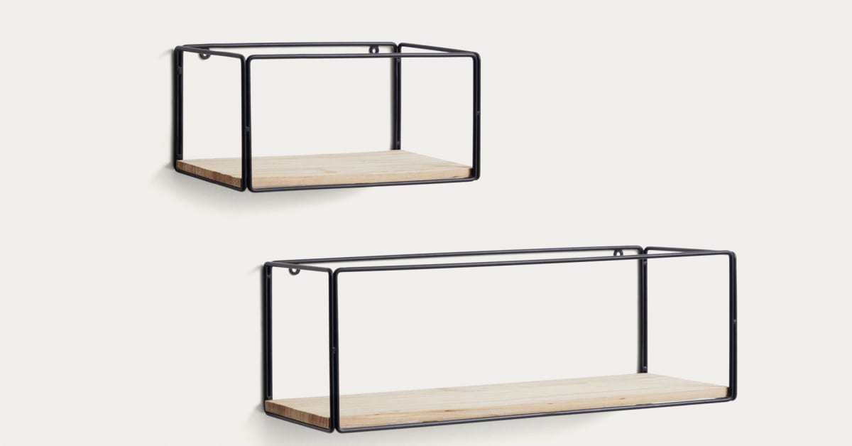 Set van 3 Boekenplanken - Wandplank - 3 Zwevende Houten Planken - Bruin | Leen Bakker