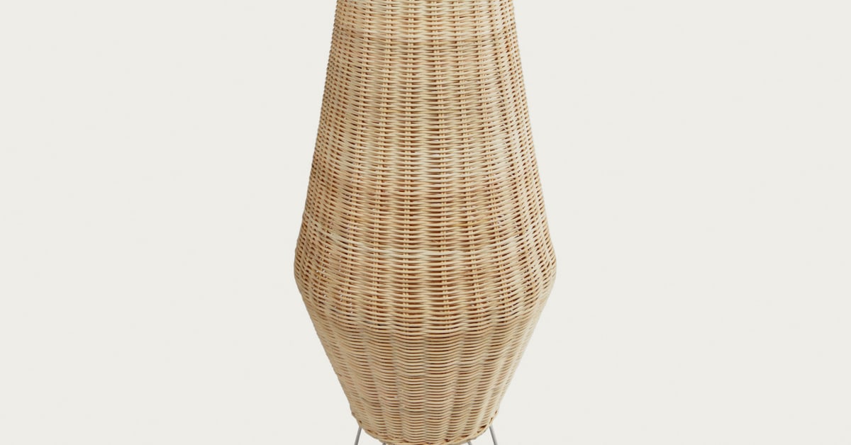 Korb Tischlampe Mit Holzsockel Kreativer Rattan Lampenschirm Gewebte Lampen Dekorative Bambus-Schreibtischlampe Für Schlafzimmer, Arbeitszimmer, Café, Wohnzimmer, Esszimmer, E27-Sockel