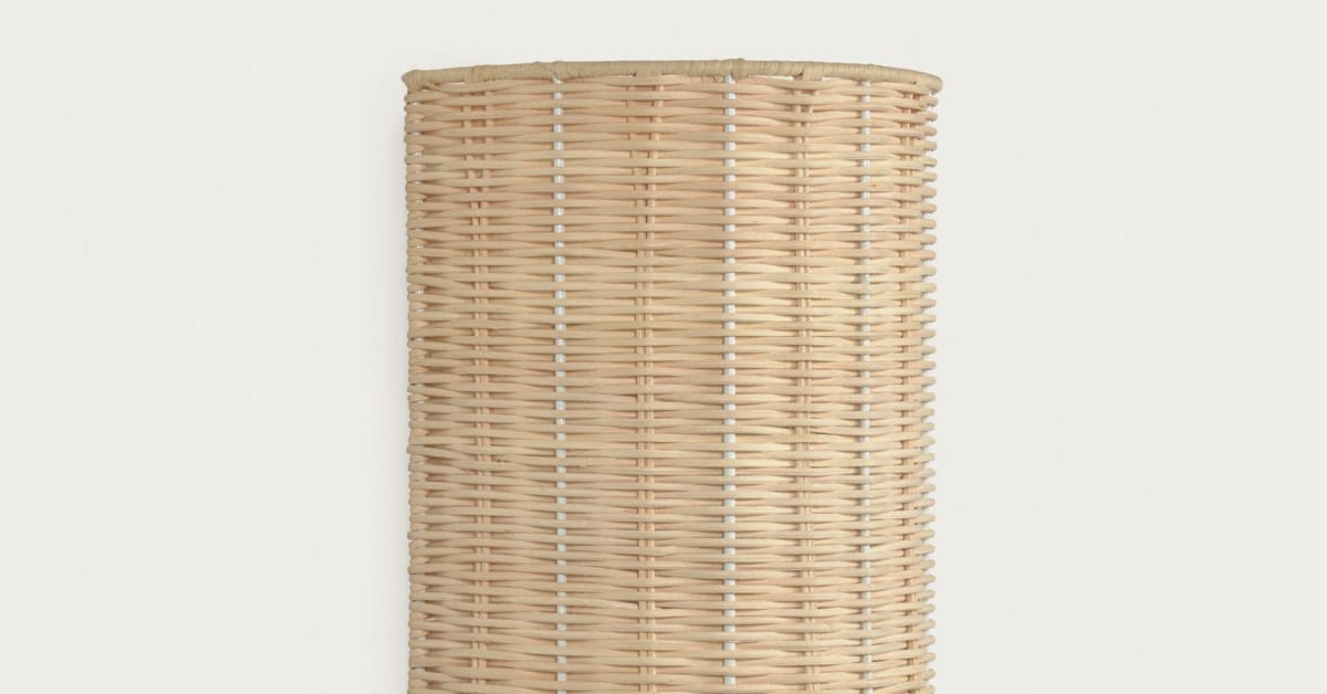 Kimjit wall light in rattan with natural finish UK adapter | Kave Home ...