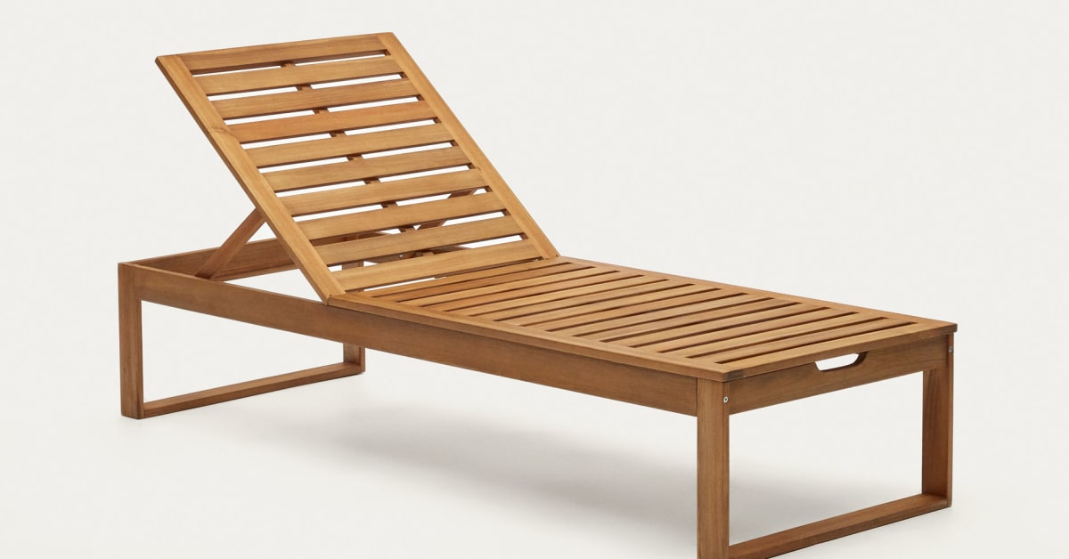 Sulamita outdoor sun lounger made from solid acacia wood FSC 100 Kave Home Great Britain