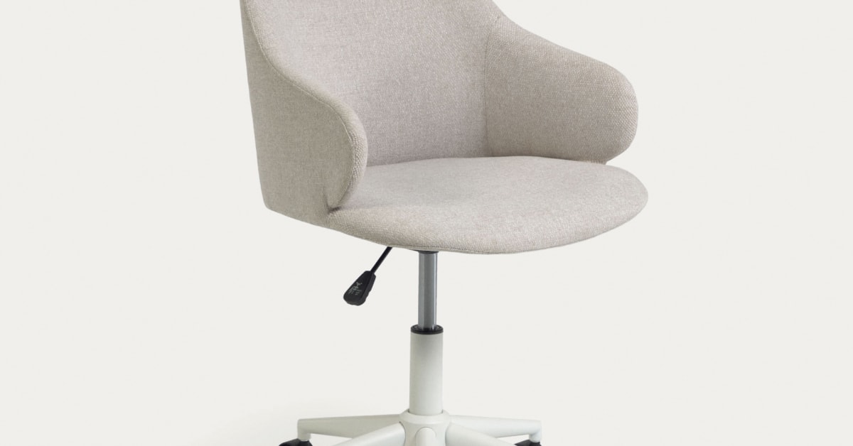 White grey desk chair 2025