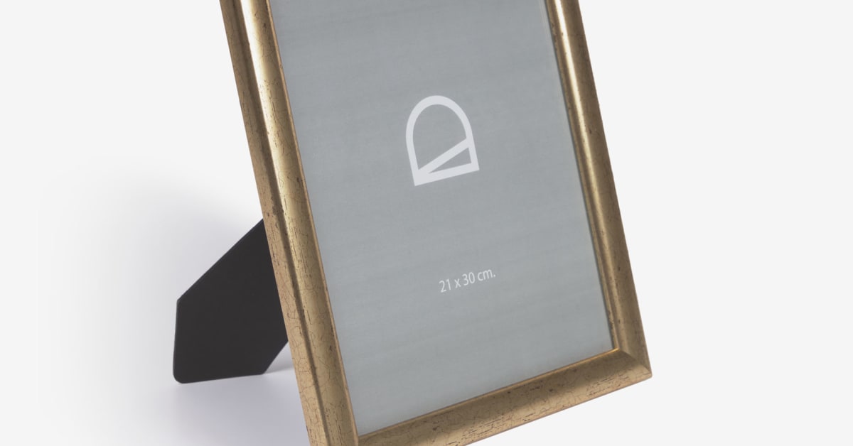 Cadre Photo Rond Doré 25 Cm - Design Européen élégant - En Résine - Pour Décoration Murale Ou Pose Sur Meuble - 2