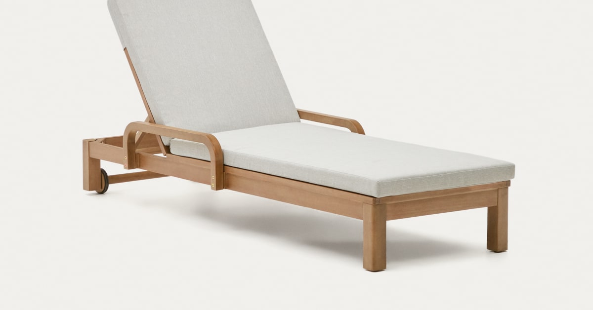 Sonsaura sun lounger made from solid eucalyptus wood FSC 100% | Kave Home