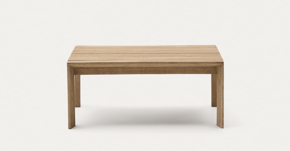 Table Basse De Jardin En Bois D'Acacia 70x70 Cm - Claire Moderne UV Résistante, Idéale Intérieur Extérieur Baratti