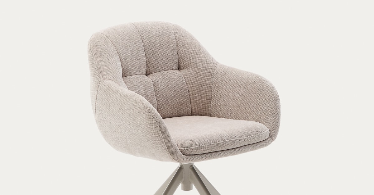 Draaistoel Dakota beige chenille € 313,- ⋆ Richmond Interiors ⋆ Löwik