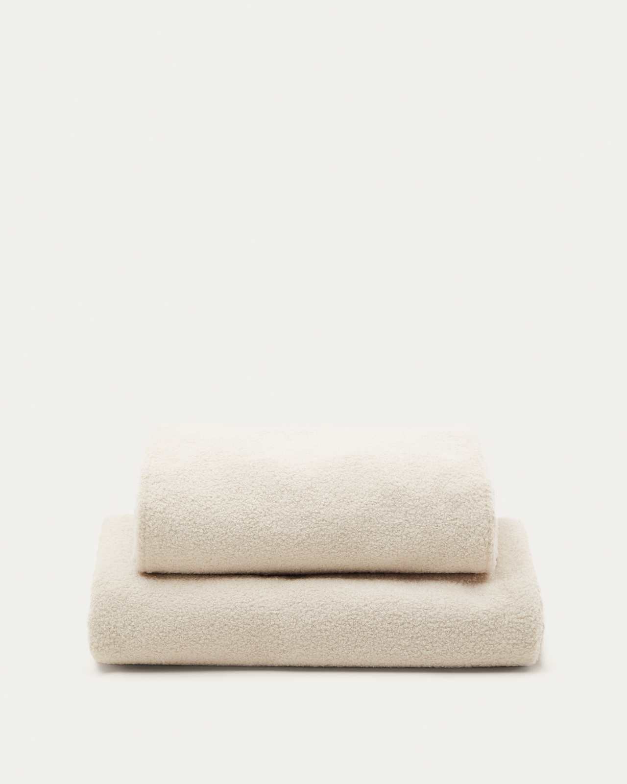 Martina bed cover in ecru bouclé for a 160 x 200 cm mattress