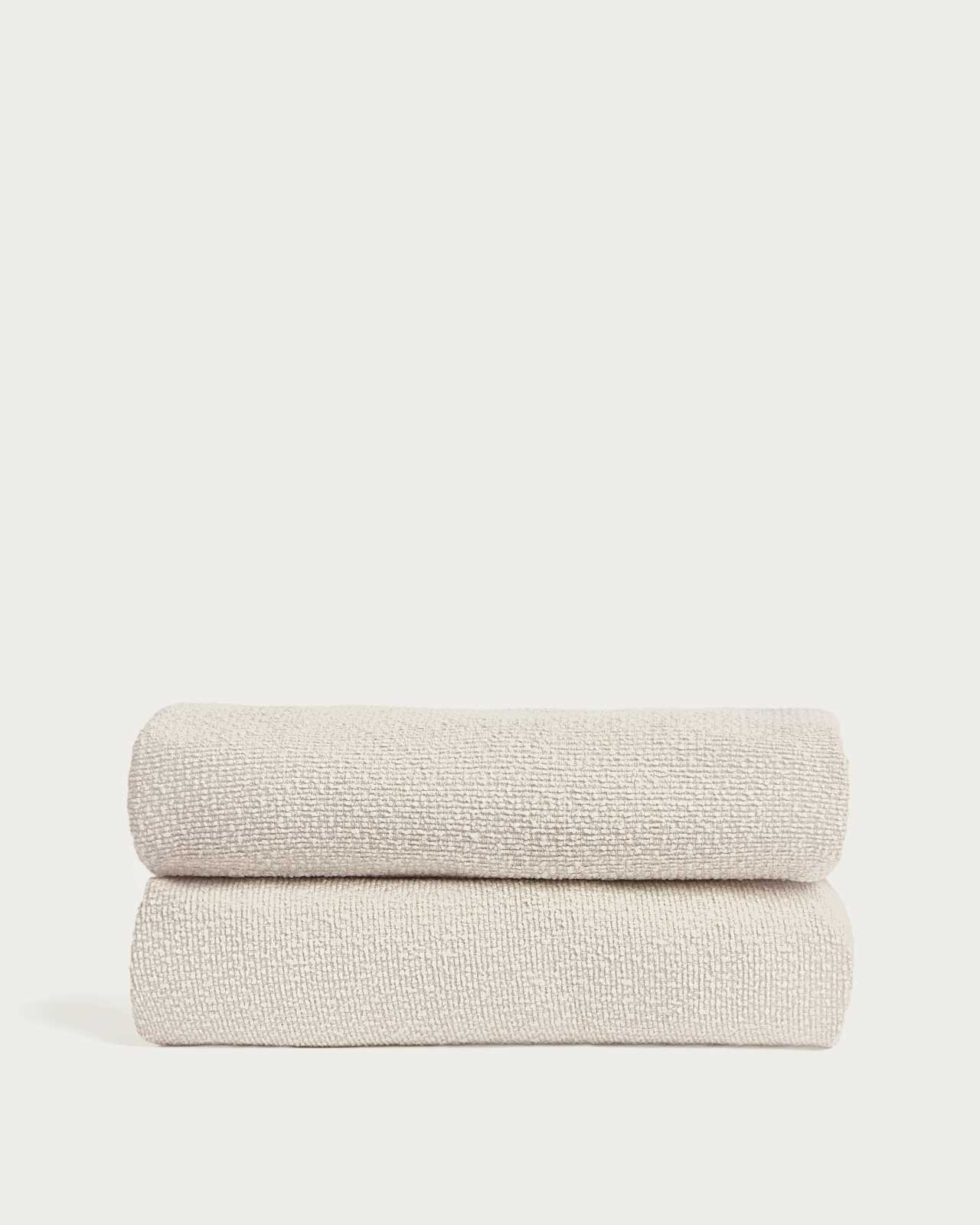 Martina bed cover in ecru chenille for mattress 160 x 200cm