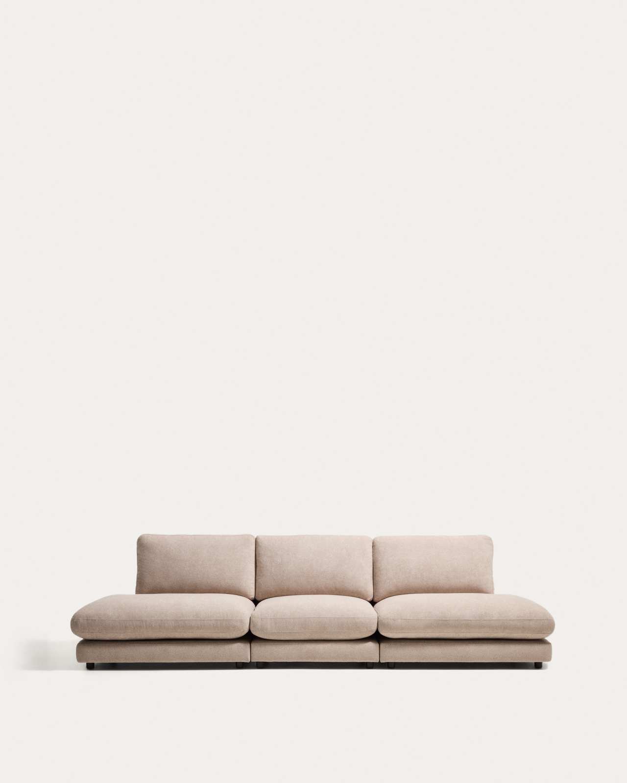 Gala 4-seater modular sofa in beige micro bouclé FSC Mix Credit 330cm