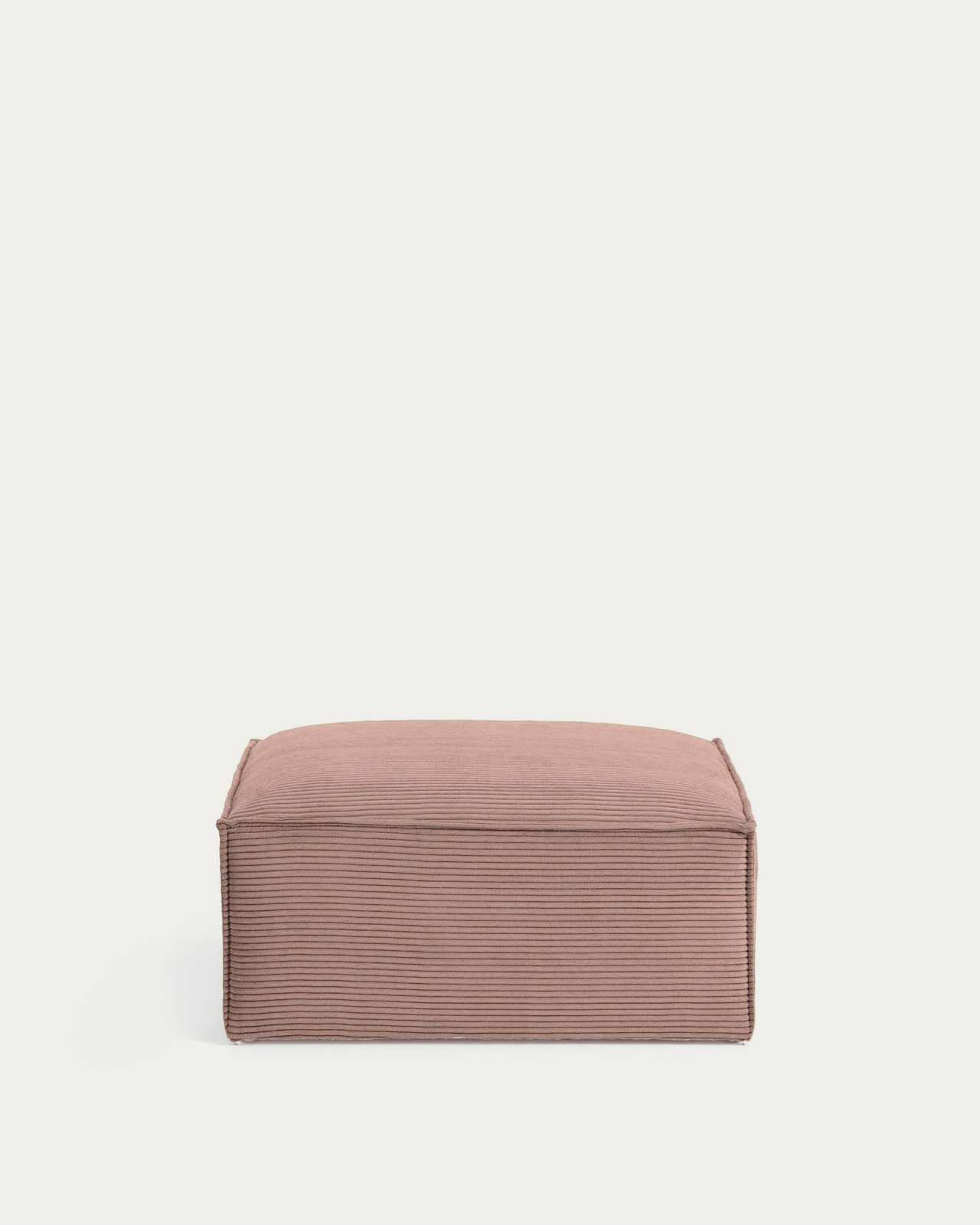 Blok fire-retardant footrest in thick pink corduroy 90 x 74cm