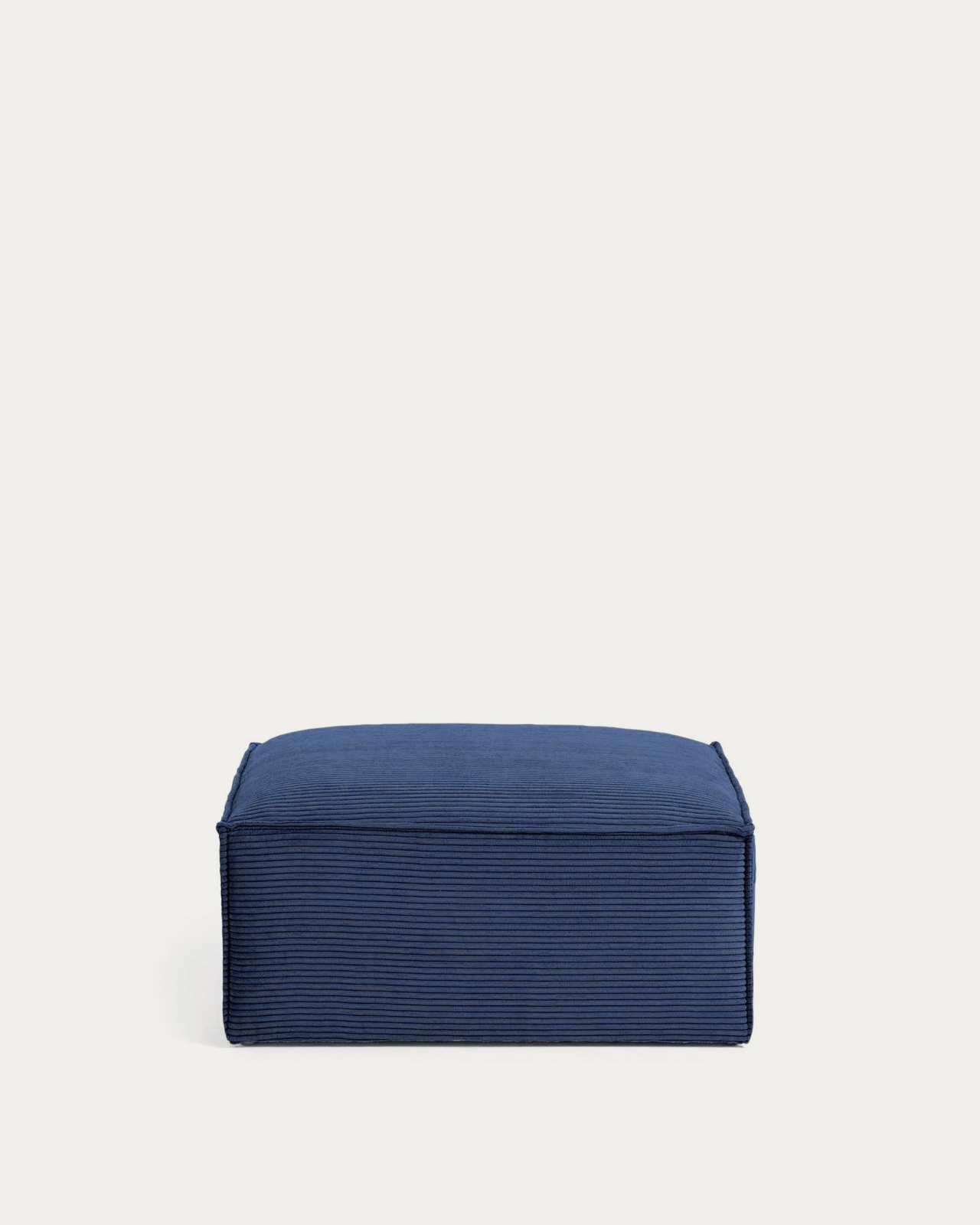 Blok fire-retardant footrest in thick blue corduroy 90 x 74cm FSC Mix Credit