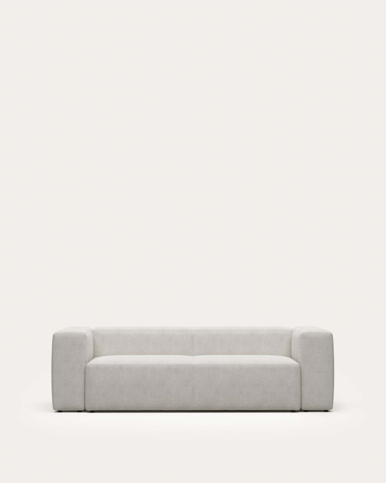 Blok fire-retardant white bouclé 3-seater sofa 240cm FSC Mix Credit