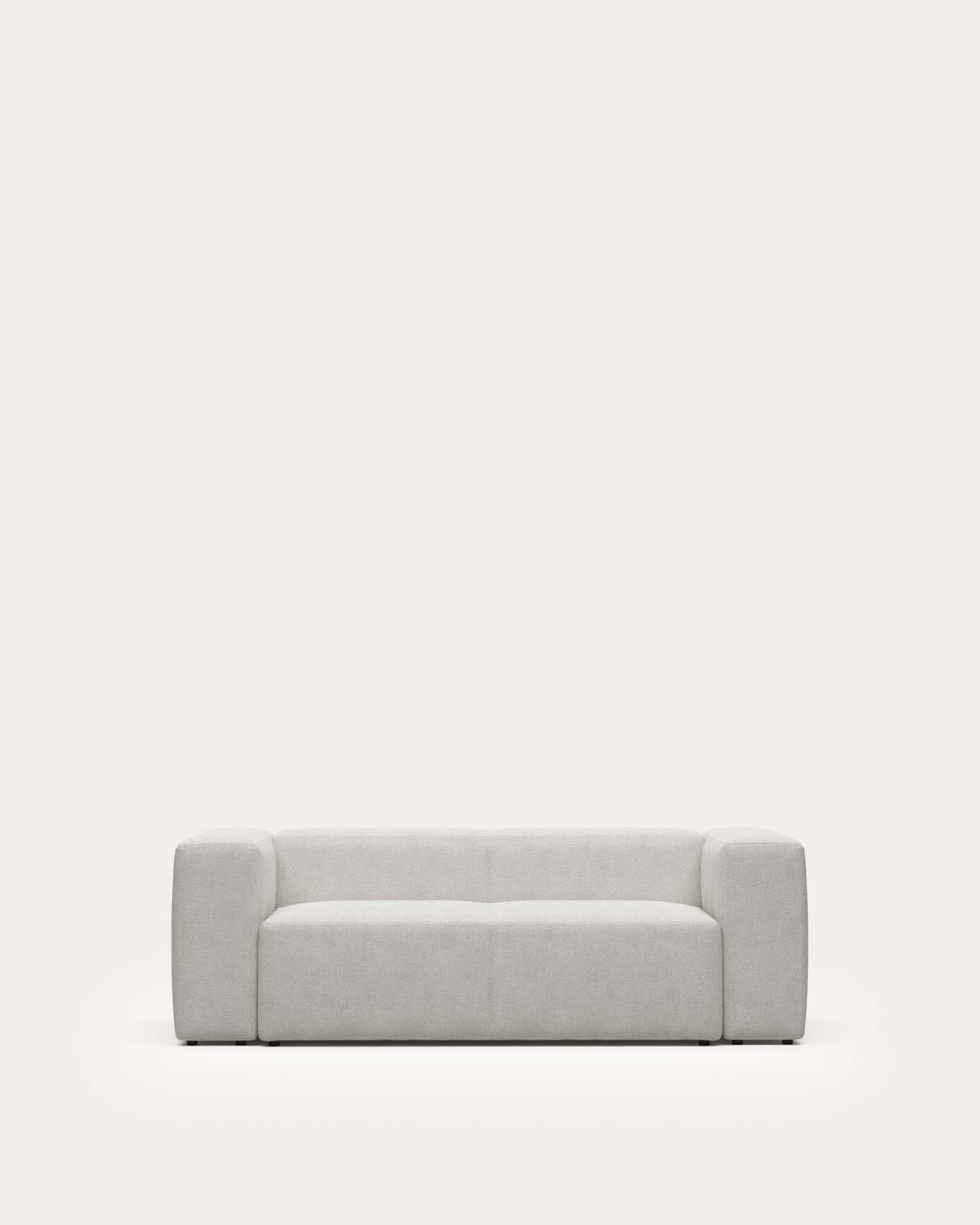 Blok fire-retardant white bouclé 2-seater sofa 210cm FSC Mix Credit