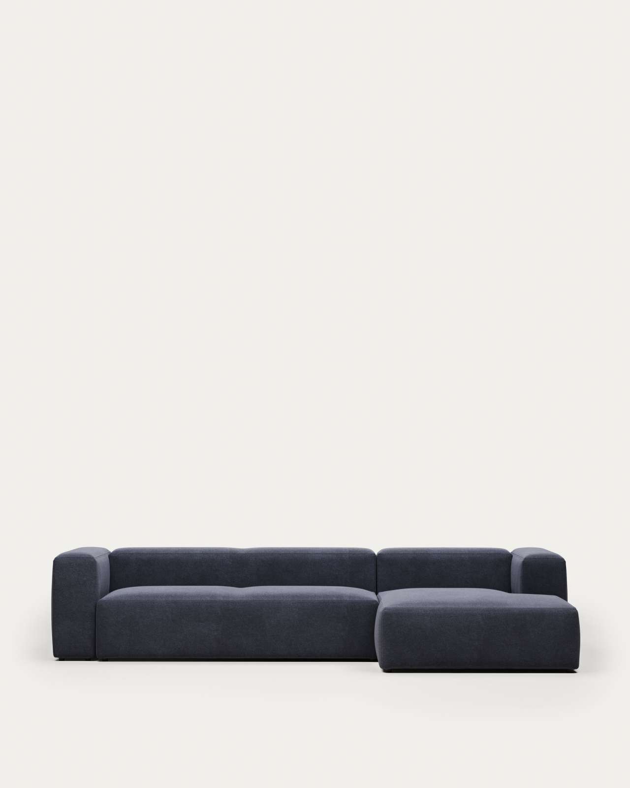 Blok 4 seater sofa with right side chaise longue in blue, 330 cm FR