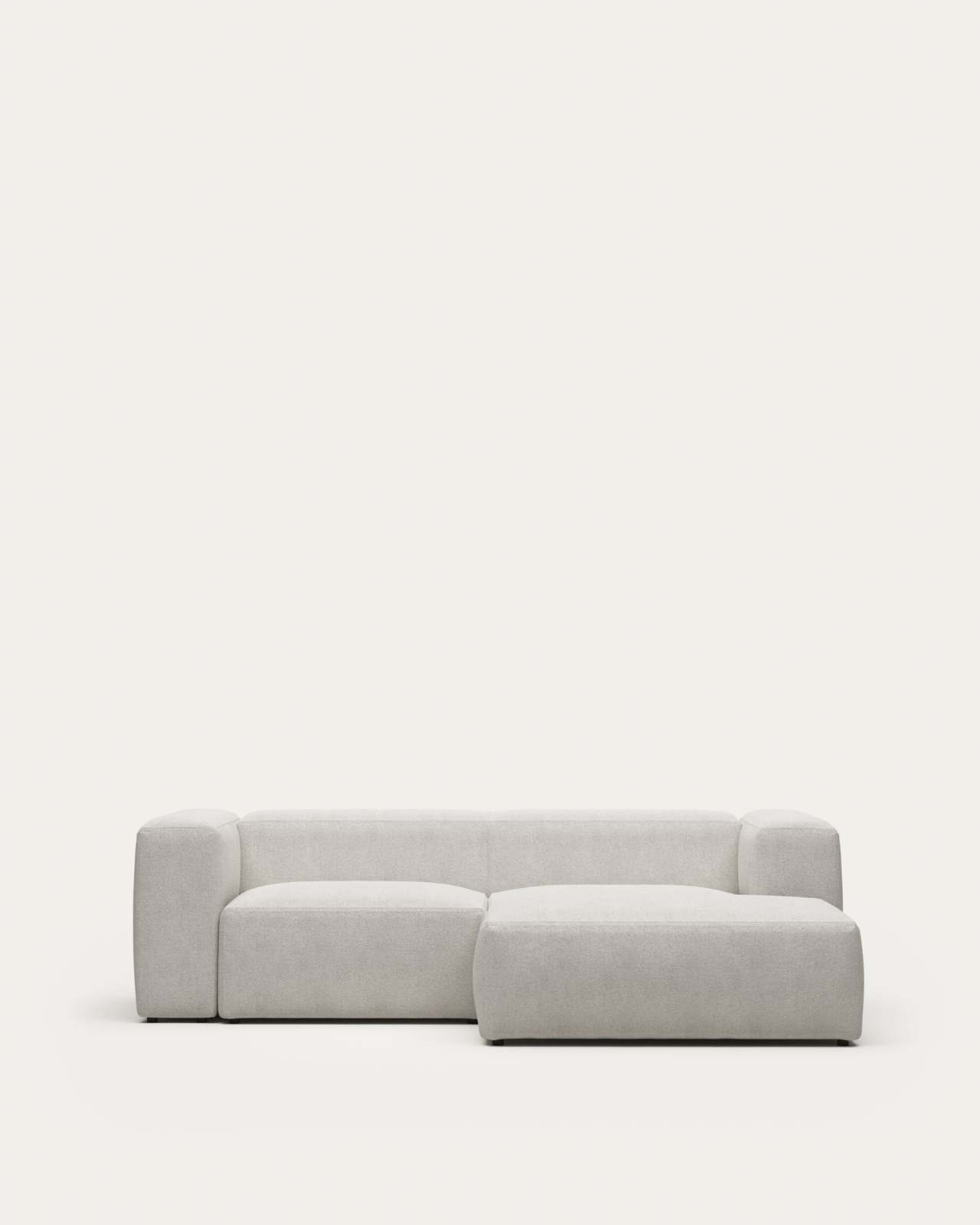 Blok fire-retardant white bouclé 2-seater sofa with right chaise longue 240cm FSC Mix Credit