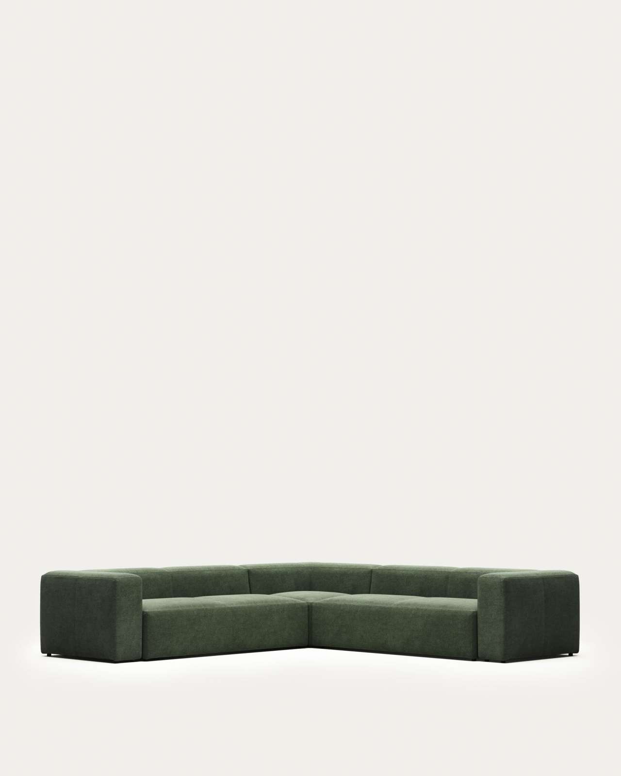 Blok 6 seater corner sofa in green, 320 x 320 cm FR