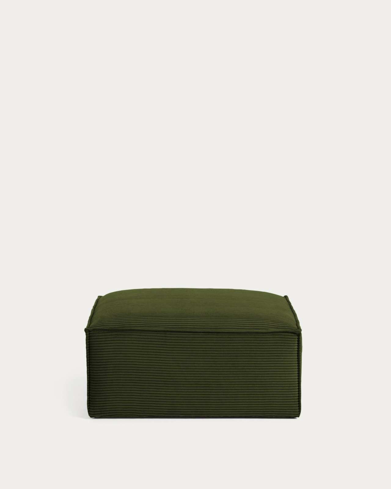 Blok fire-retardant footrest in thick green corduroy 90 x 74cm FSC Mix Credit