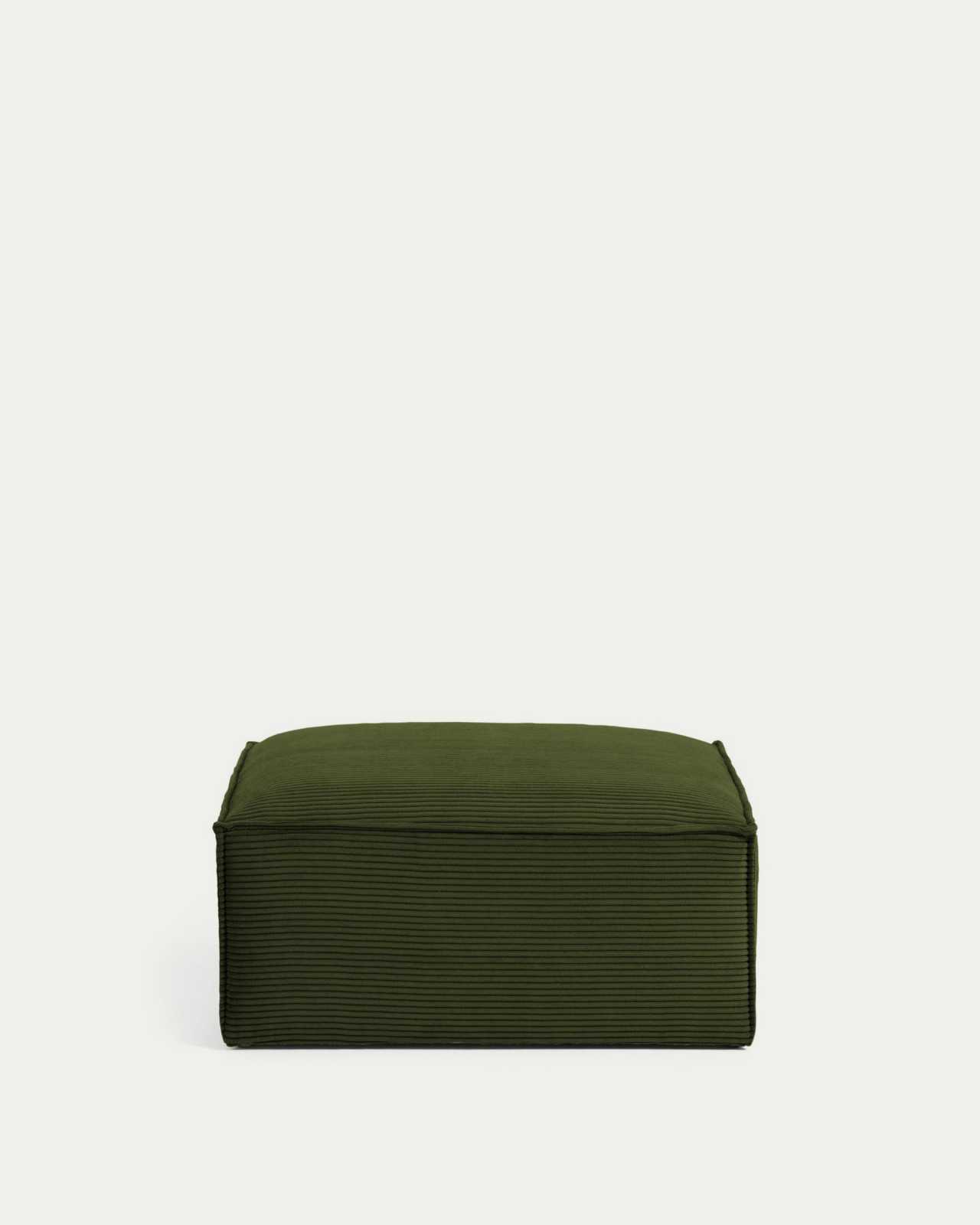 Blok footrest in green thick corduroy 90 x 74cm FSC Mix Credit