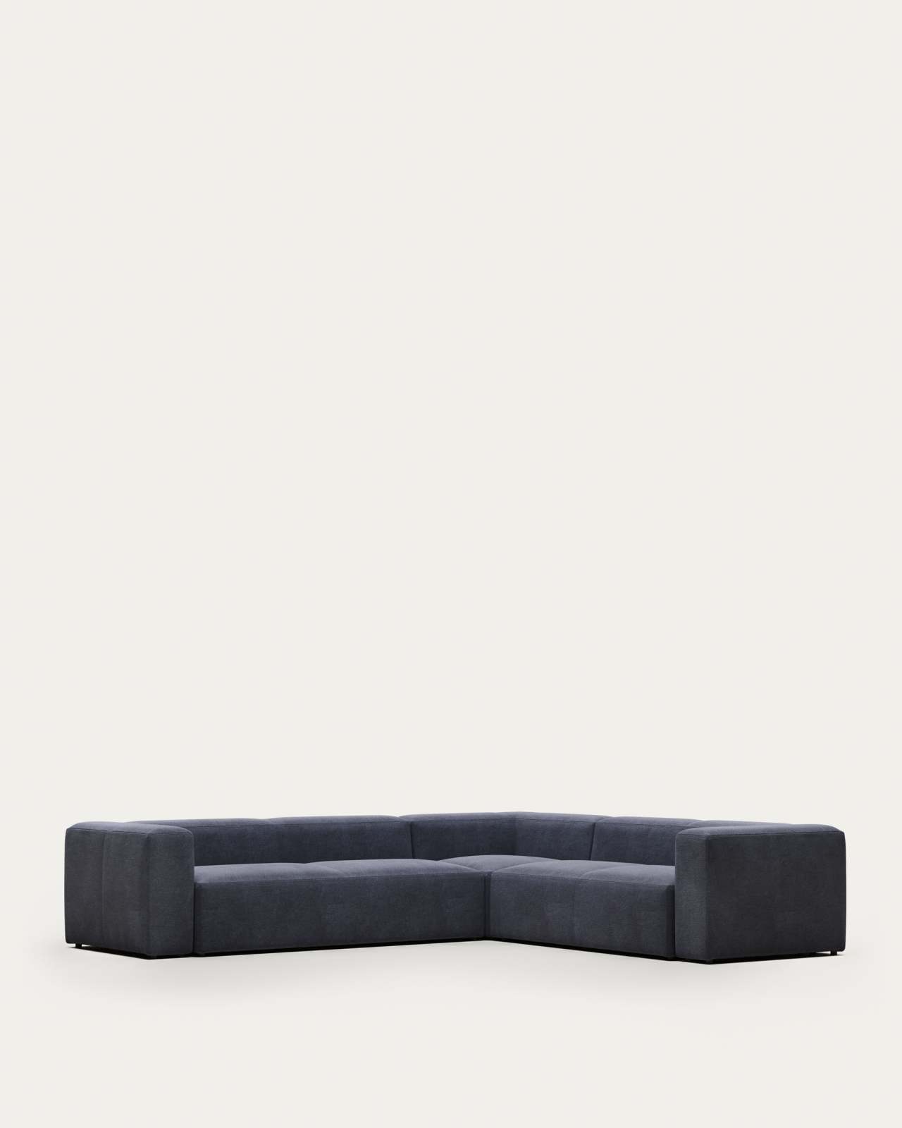 Blok 5 seater corner sofa in blue, 320 x 290 cm / 290 x 320 cm FR