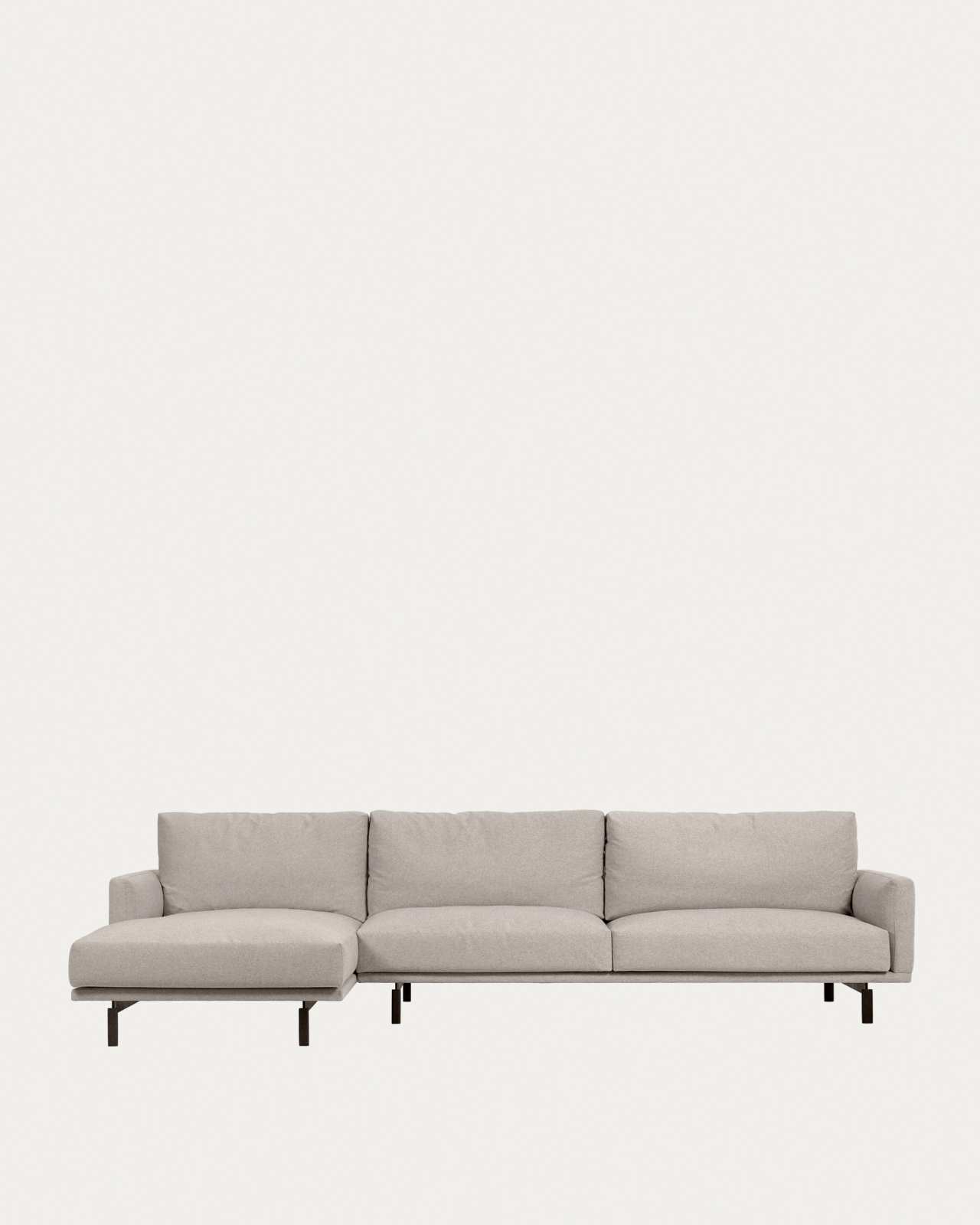 Galene 4 seater sofa with left-hand chaise longue in beige, 314 cm FSC Mix Credit