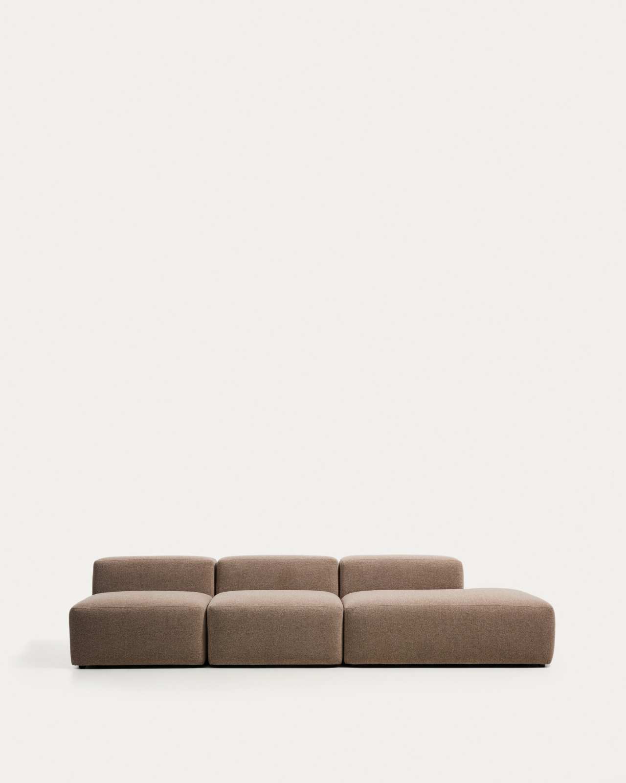 Blok brown chenille 3-seater sofa with right terminal 325cm FSC Mix Credit