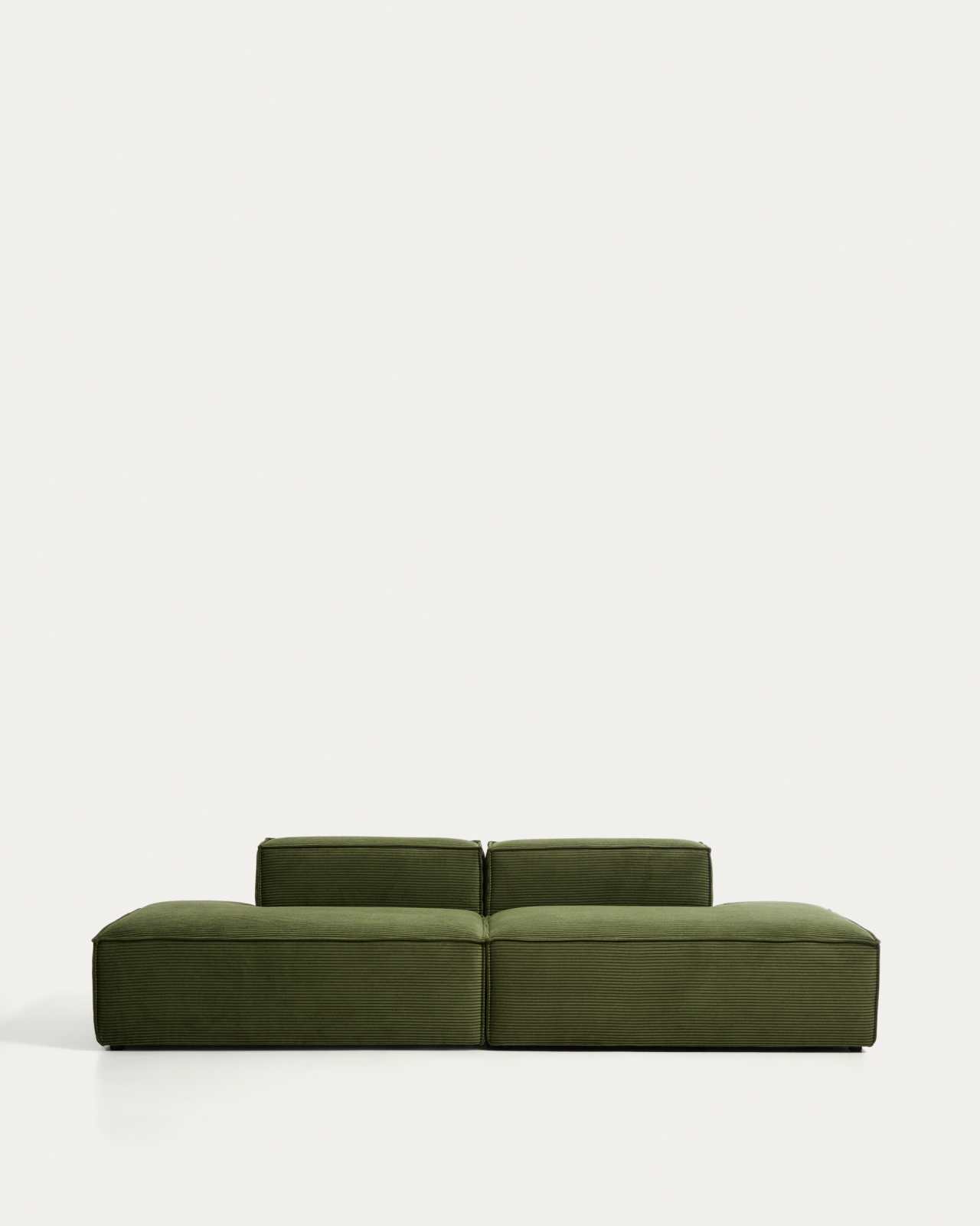 Blok 3-seater sofa in green thick corduroy 290cm FSC Mix Credit