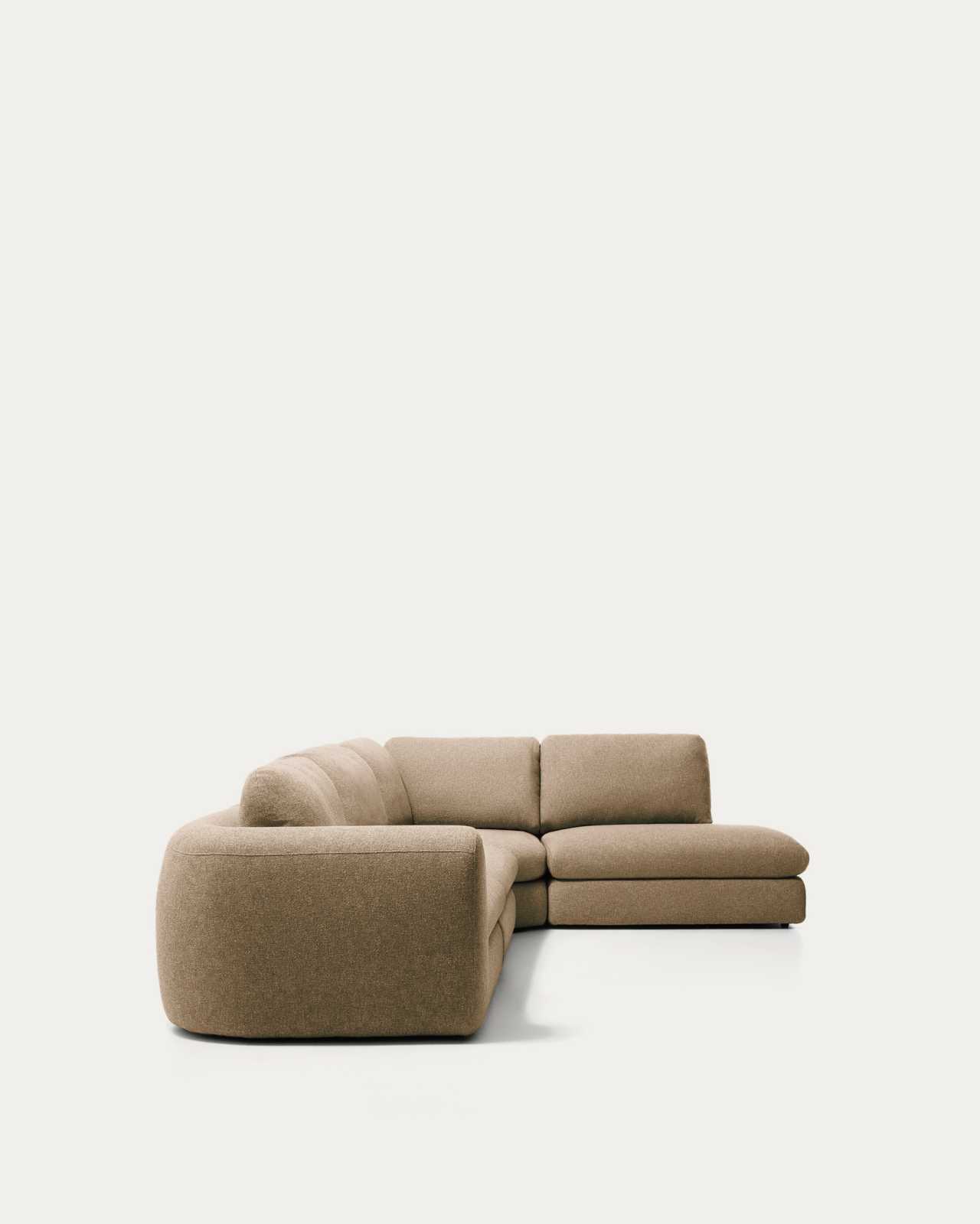 Vera light brown 5-seater corner sofa with right-hand end section 330 x 245 cm FSC Mix Credit
