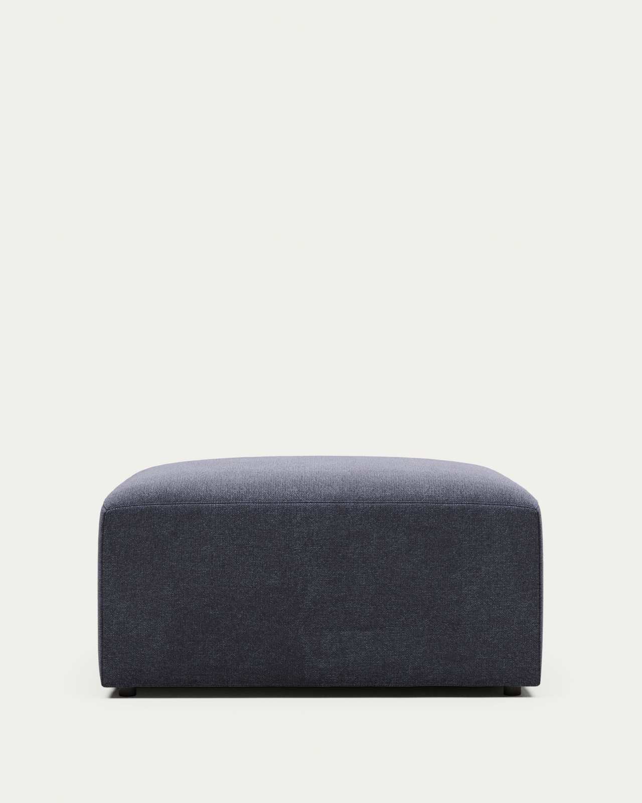 Repose-pieds Blok ignifugé en chenille bleue 90 x 70 cm