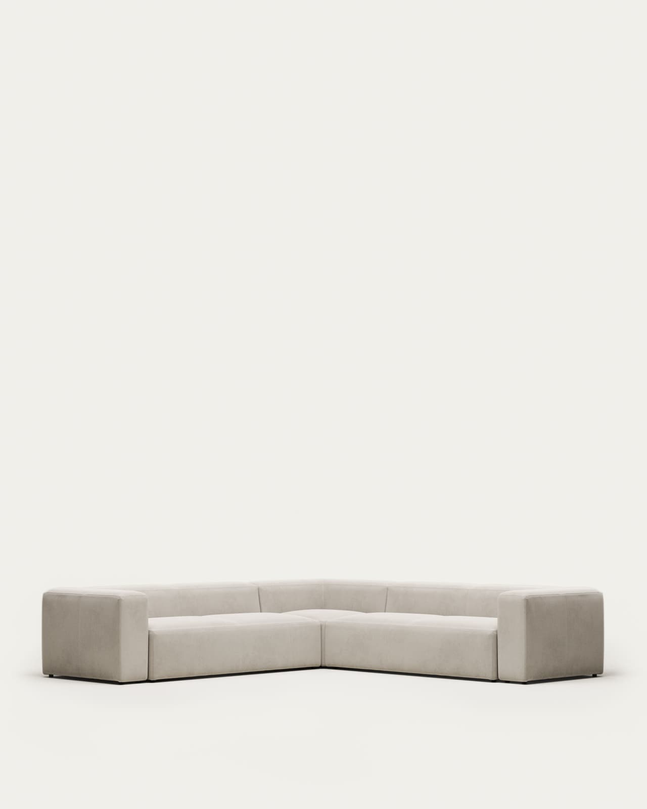 Blok 6 seater corner sofa in white, 320 x 320 cm FR