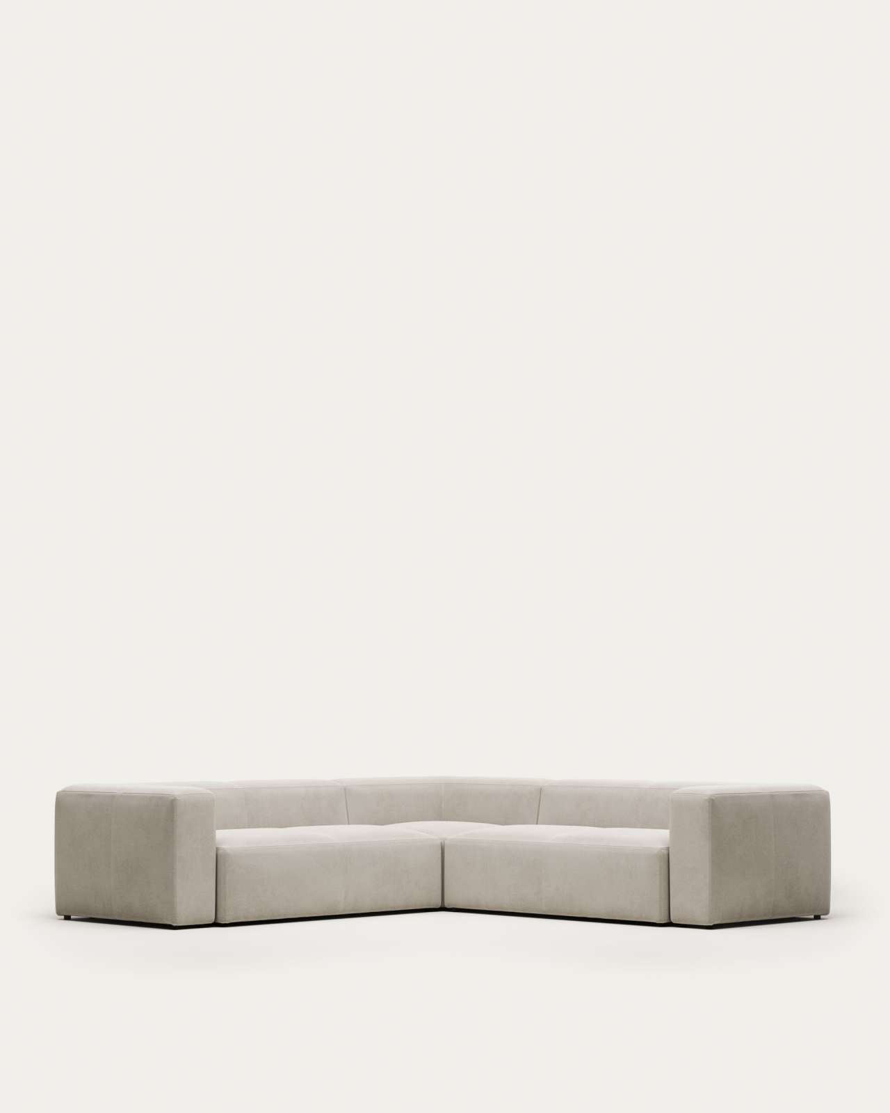 Blok beige chenille 4-seater corner sofa 290 x 290cm FSC Mix Credit
