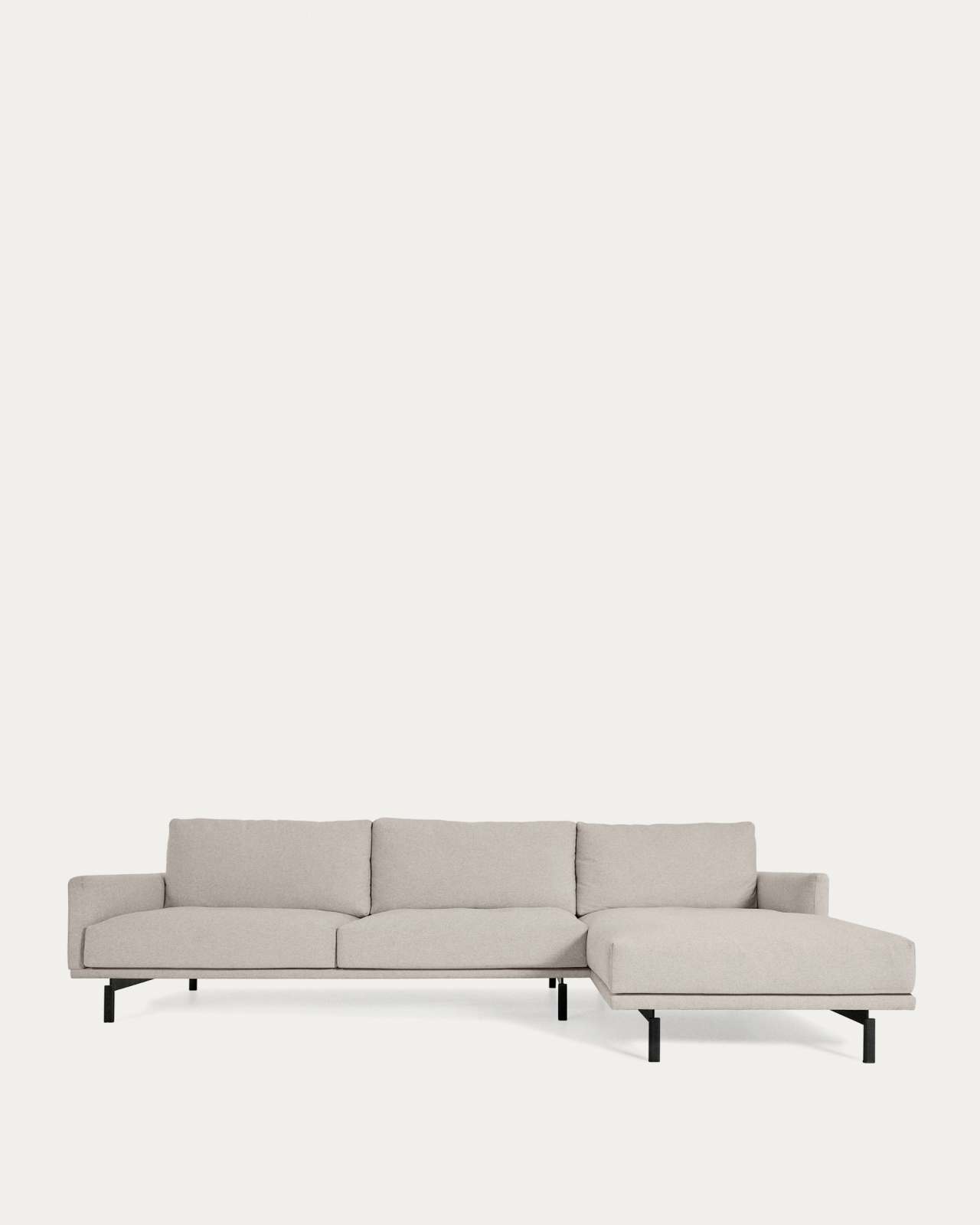 Galene 4 seater sofa with right-hand chaise longue in beige, 314 cm FSC Mix Credit
