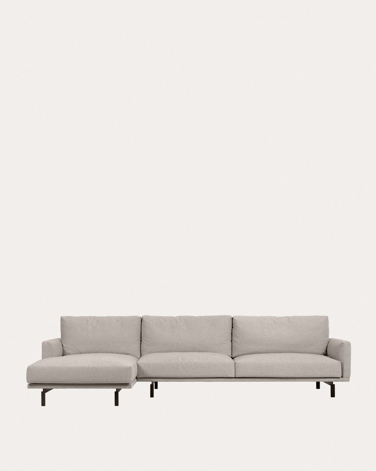Galene 4 seater sofa with left-hand chaise longue in beige, 314 cm FSC Mix Credit